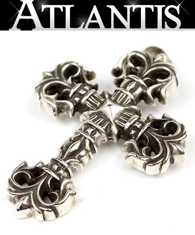 CHROME HEARTS 銀座店 クロムハーツ フィリグリークロス スモール ウィズ ベイル ペンダント メンズ シルバー SV925 104070