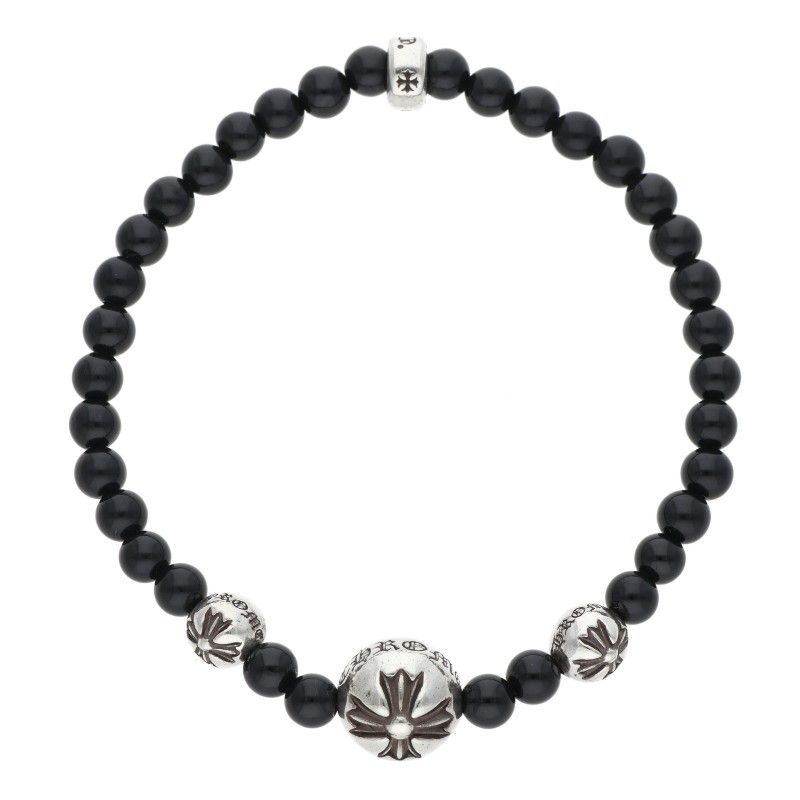 クロムハーツ 4mm BEAD/4mmビーズブレス BEAD4mmオニキスビーズブレスレット メンズ