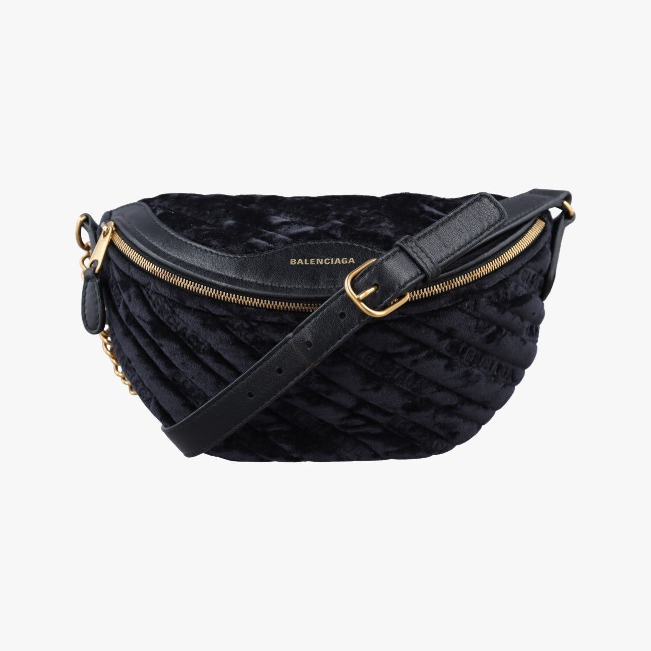 バレンシアガBalenciagaスーベニア XS ブラック ジャカードサテン 585510.1000.W.568006