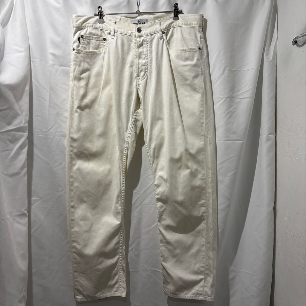 STONE ISLAND ストーンアイランド TYPE RE-T Regular Tapered テーパードパンツ 201922026823 ホワイト size:W33【中目黒B07】