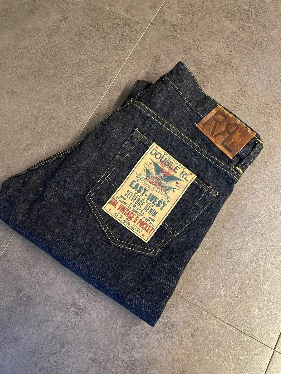 RRL(ダブルアールエル) ヴィンテージ 5ポケット イーストウエスト セルビッジ デニム ジーン 60,942円