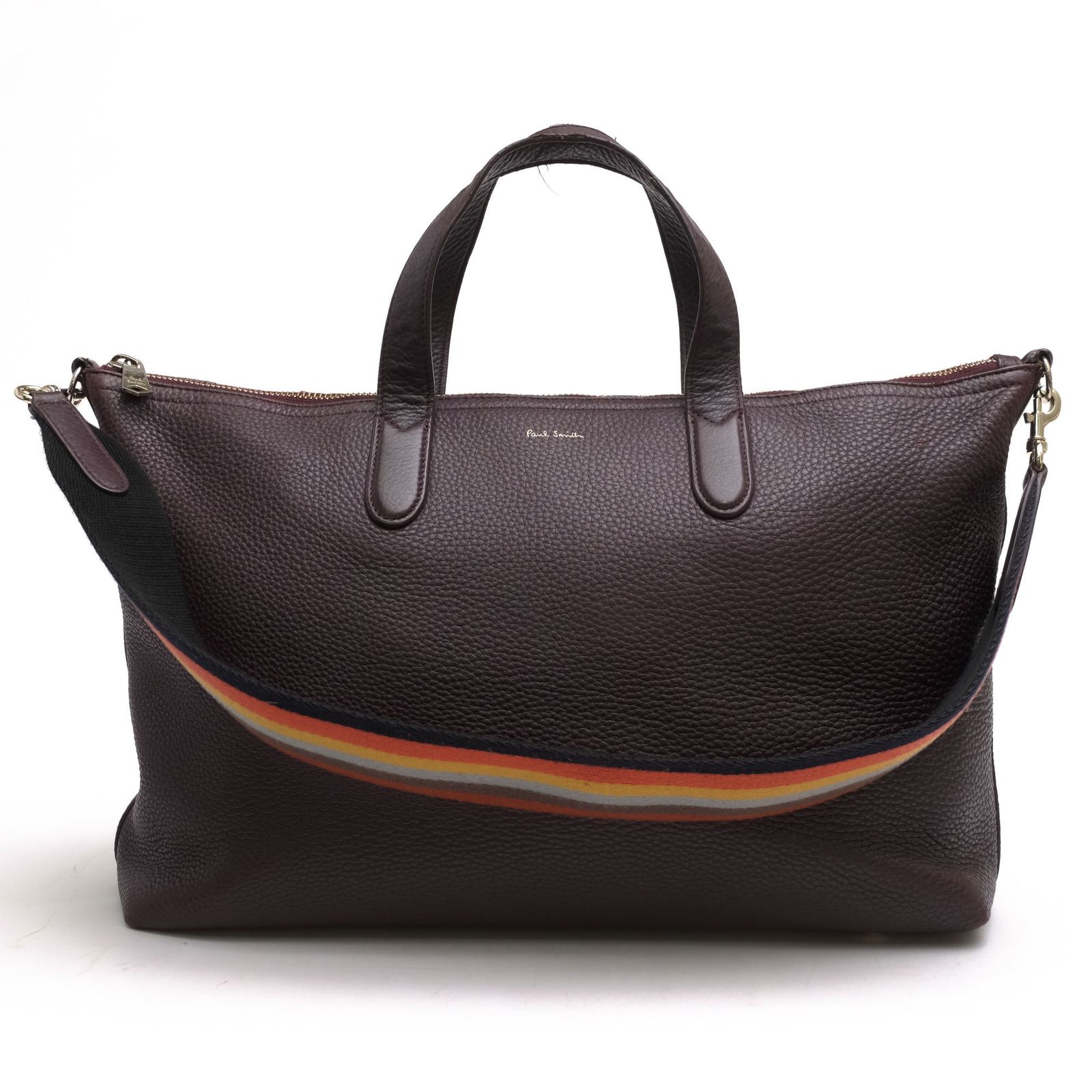 ポールスミス／Paul Smith バッグ トートバッグ 鞄 ハンドバッグ メンズ 男性 男性用 レザー 革 本革 レッド ブラウン 赤 茶 PSN542 873287 N542 SOFT NAPPA LEATHER TOTE BAG ボストンバッグ 2WA