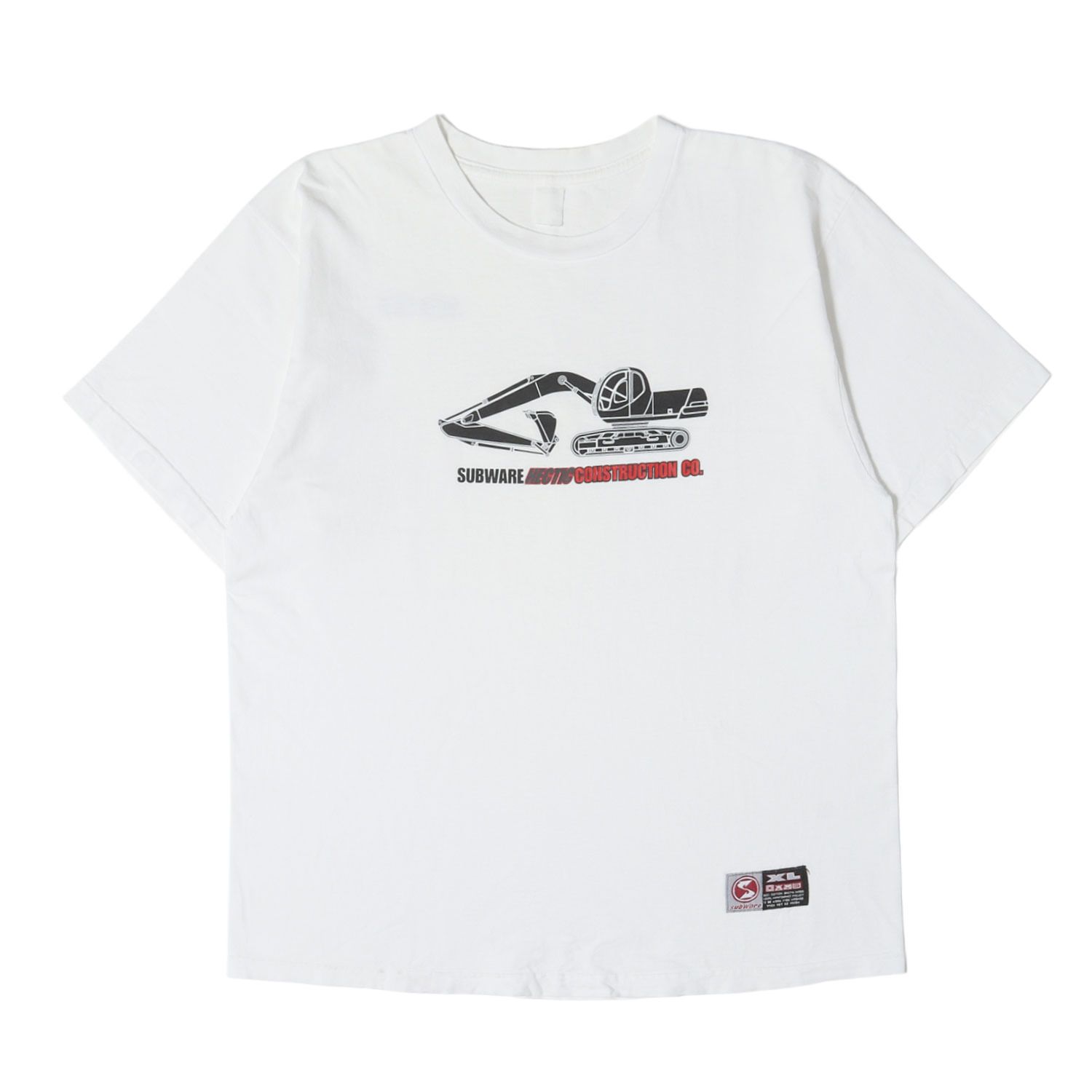 SUBWARE サブウェア Tシャツ XL ホワイト 白 90s HECTIC グラフィックプリント クルーネック Tシャツ 90年代 アーカイブ トップス カットソー 半袖【メンズ】【中古】
