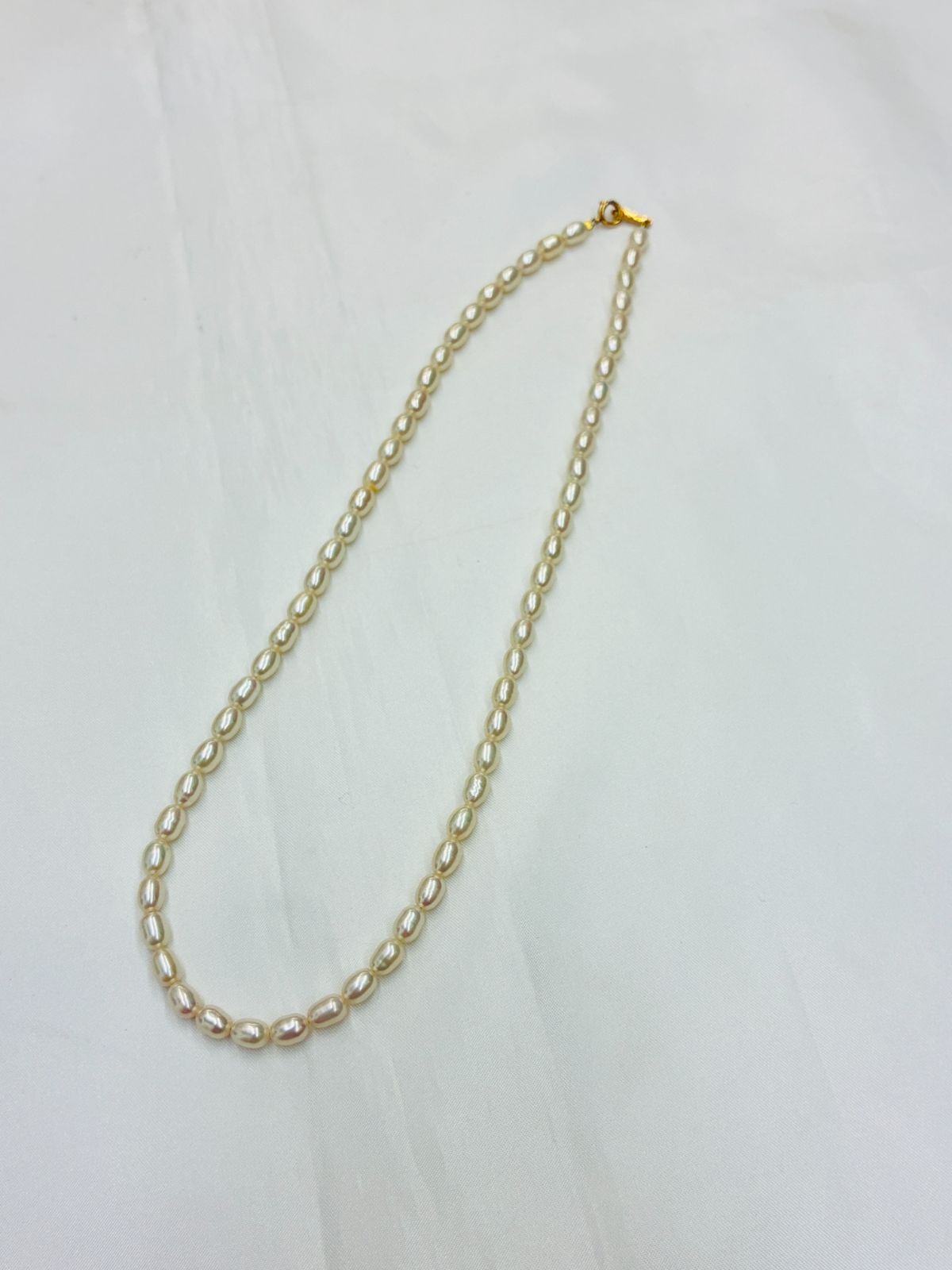 N【ヴィンテージ】K18 パール ネックレス 淡水 パール 18金 750 金具 ゴールド 刻印あり おしゃれ 13,140円
