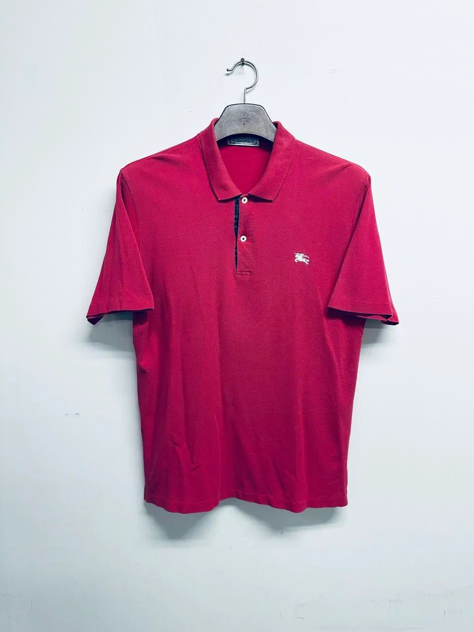 バーバリー (Burberrys) ヴィンテージ レッド ピケ 半袖 Tシャツ (表記 L / 実寸 100 105)
