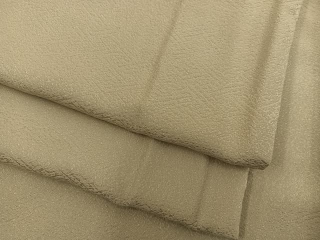 平和屋着物●上質な色無地　紗綾形地紋　木蘭色　正絹　逸品　BAAY0275mz