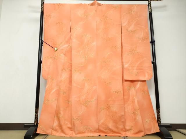 平和屋着物●豪華振袖　地紋起こし　立波文　正絹　逸品　DABI9146ud 27,885円