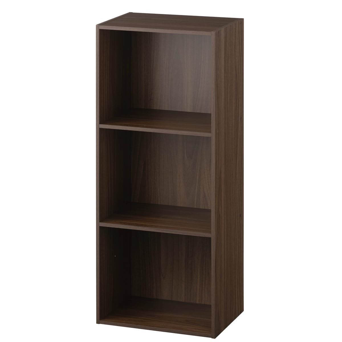 ぼん家具 カラーボックス 3段 A4対応 幅41.4×奥行29.1×高さ101.2cm 収納ボックス 本棚 収納棚 木製 リビング収納 ウォールナットｍａ 6,426円