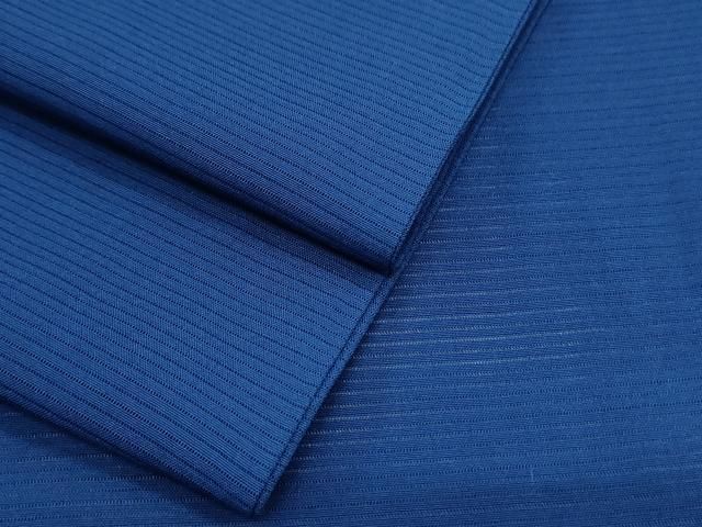 平和屋着物＊夏物　色無地　絽　紺色　正絹　逸品　CABK9320th