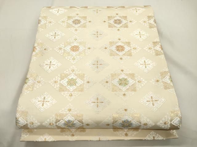 平和屋着物●六通柄袋帯　唐織　菱花文　金糸　鈴乃屋扱い　正絹　逸品　CABJ9372dy 14,768円