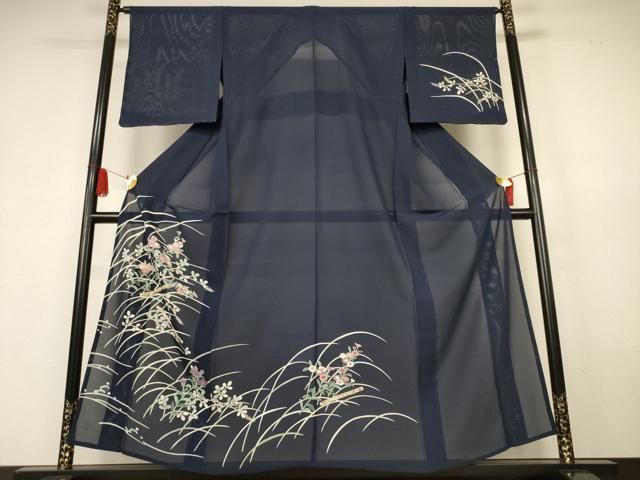 平和屋着物＊夏物　訪問着　絽　友禅　草花文　正絹　逸品　AABK6614jd 28,730円