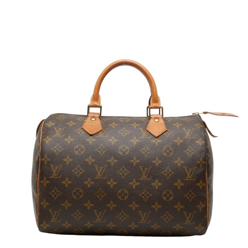 ルイ ヴィトン モノグラム スピーディ30 ミニボストンバッグ ハンドバッグ M41108 ブラウン PVC レザー レディース LOUIS VUITTON【1-0279180】