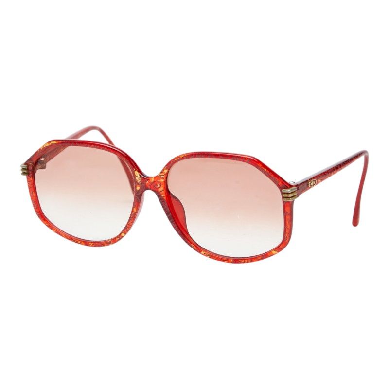 ディオール サングラス 2602A レッド プラスチック メッキ レディース Dior【1-0282241】