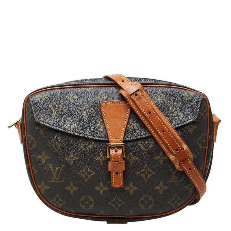 ルイ ヴィトン モノグラム ジュヌフィーユMM 斜め掛け ショルダーバッグ M51226 ブラウン PVC レザー レディース LOUIS VUITTON【1-0283294】