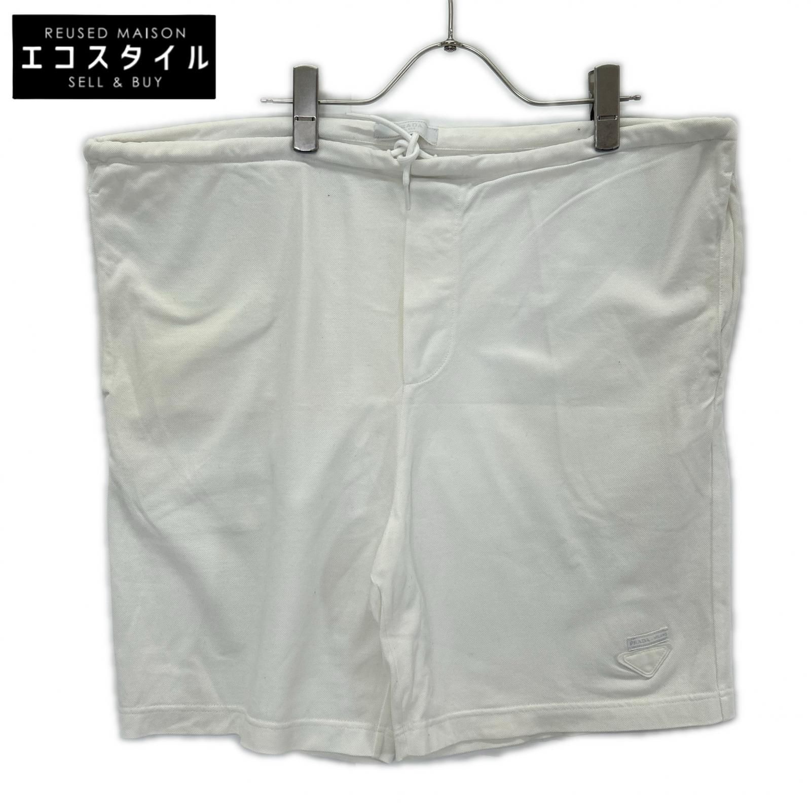 PRADA　プラダ　23年 UJP220 ホワイト コットン ショートパンツ　S
