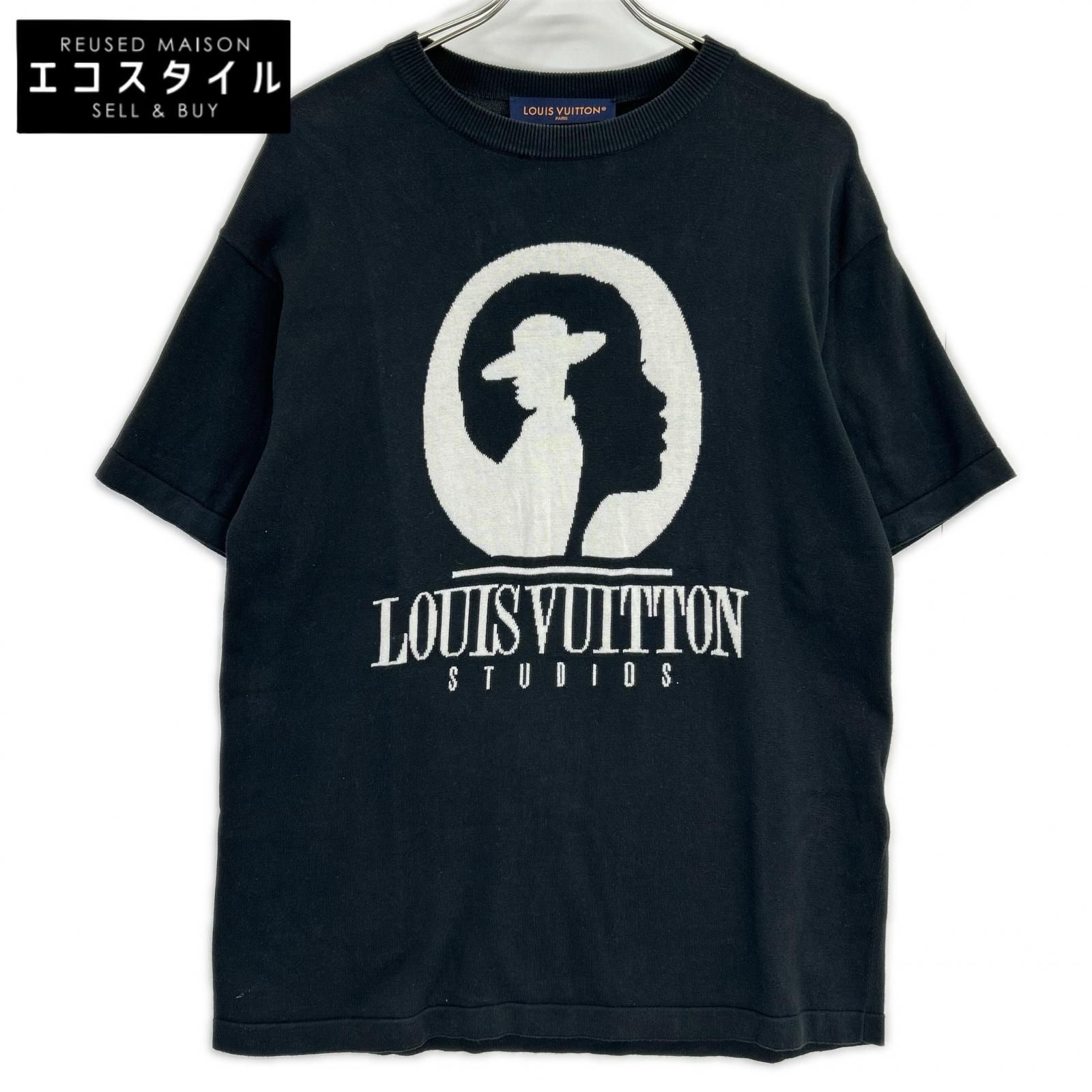 LOUIS VUITTON　ルイヴィトン　【国内正規/23AW】RM232 AUR HPN83W コットンインタルシアクルーネック 半袖ニットセーター　S