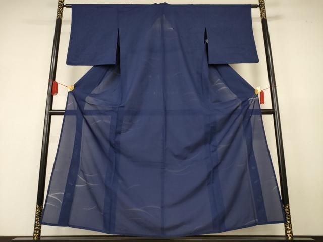 平和屋着物＊夏物　色無地　縦絽　芝紋紗　褐返色　正絹　逸品　AABK4124jd