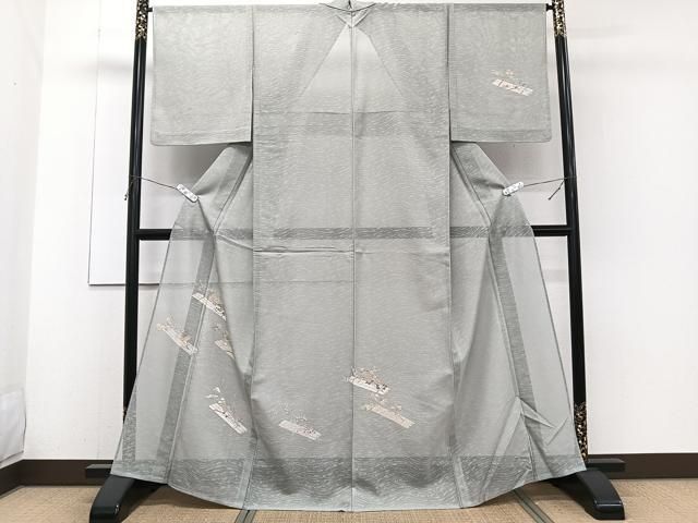 平和屋着物＊夏物　訪問着　紋紗　花筏文　金彩　正絹　逸品　CABJ4298xi 30,420円