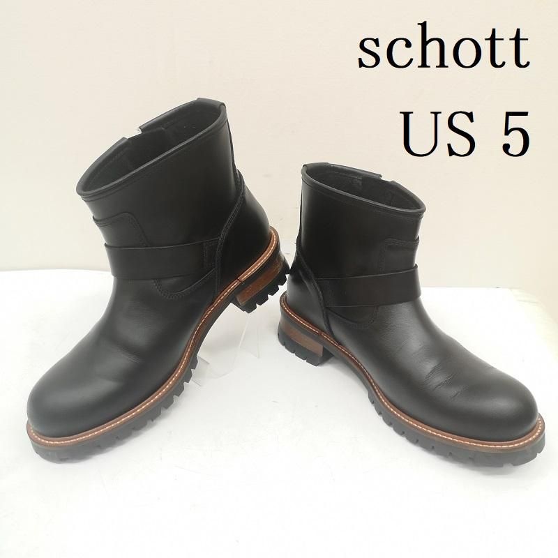 ショット S28002 Engineer Boots Short エンジニア ショート レザー ブーツ メンズ US：5 ISItems【USED】【古着】【中古】50164857