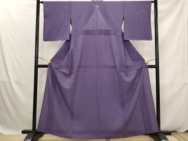 平和屋着物＊夏物　色無地　絽　江戸紫色　正絹　逸品　未使用　AABK2910st