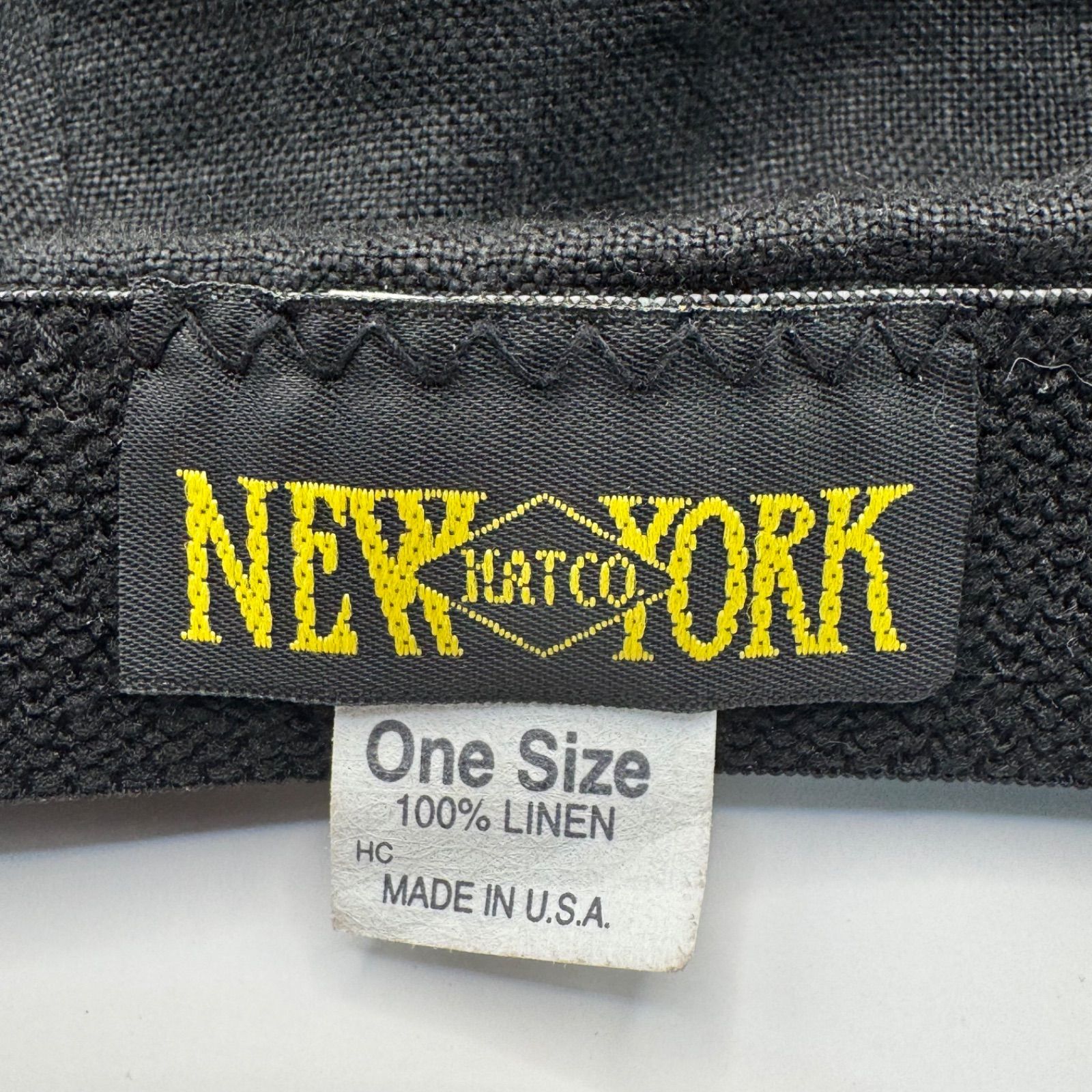 USA製】ニューヨークハット リネン ビッグ キャスケット 黒 ONE SIZE