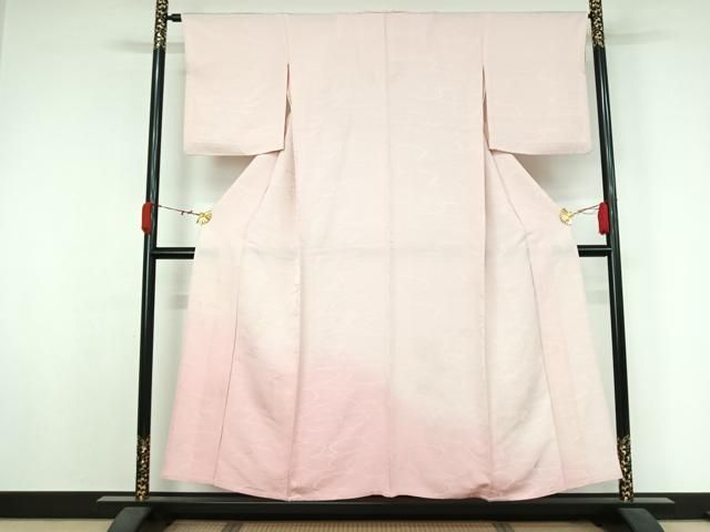 平和屋着物▽訪問着　単衣　雲重ね文　暈し染め　正絹　逸品　AABK3613jh