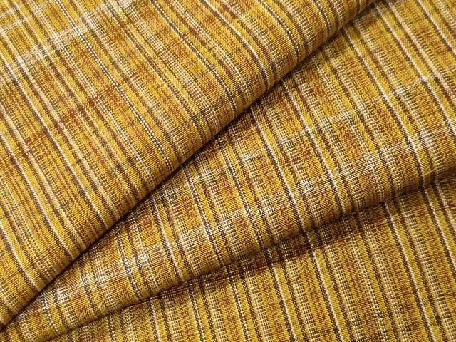 平和屋着物●本場黄八丈　平織　紬　格子　正絹　逸品　CABI1006gh 28,730円