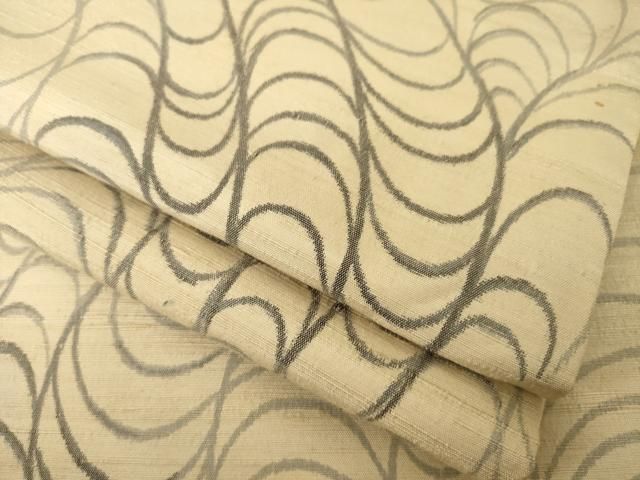 平和屋着物●上質な紬　流水文　正絹　逸品　AABK3358ck