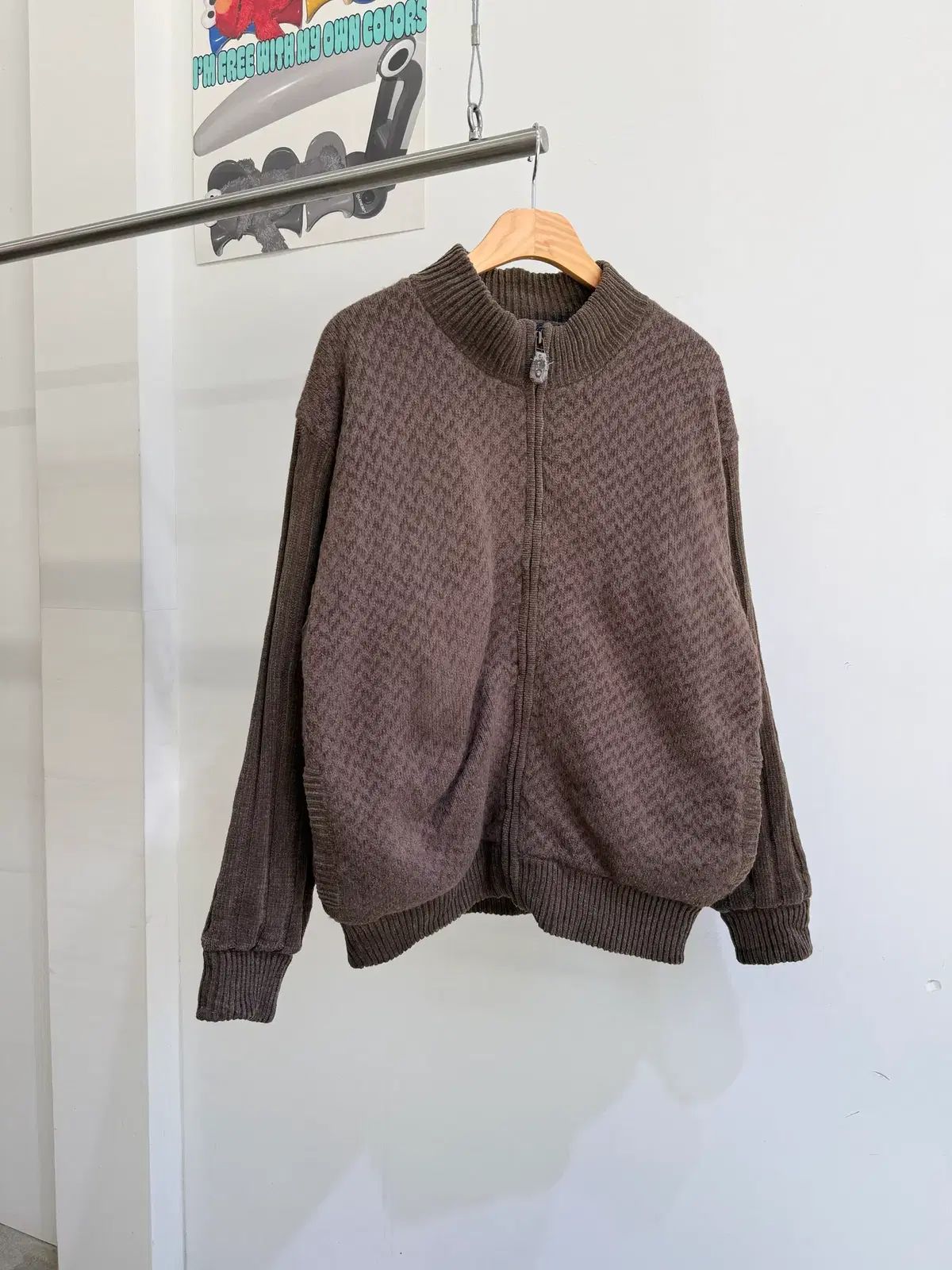 GIAN MARCO VENTURI ニットパネル ジップアップ ジャケット 6,404円