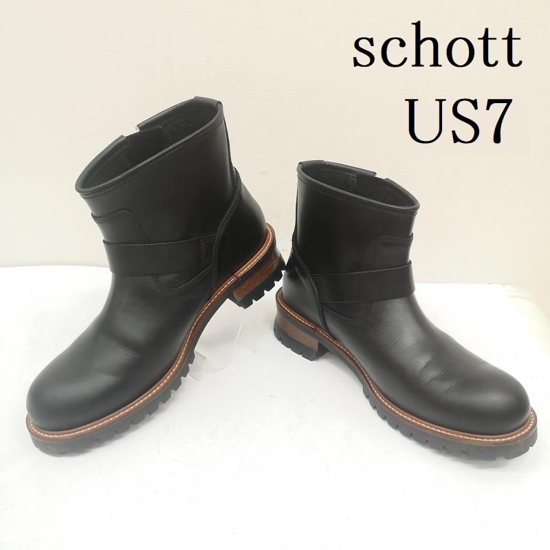 ショット S28002 Engineer Boots Short エンジニア ショート レザー ブーツ メンズ US：7 ISItems【USED】【古着】【中古】50164860
