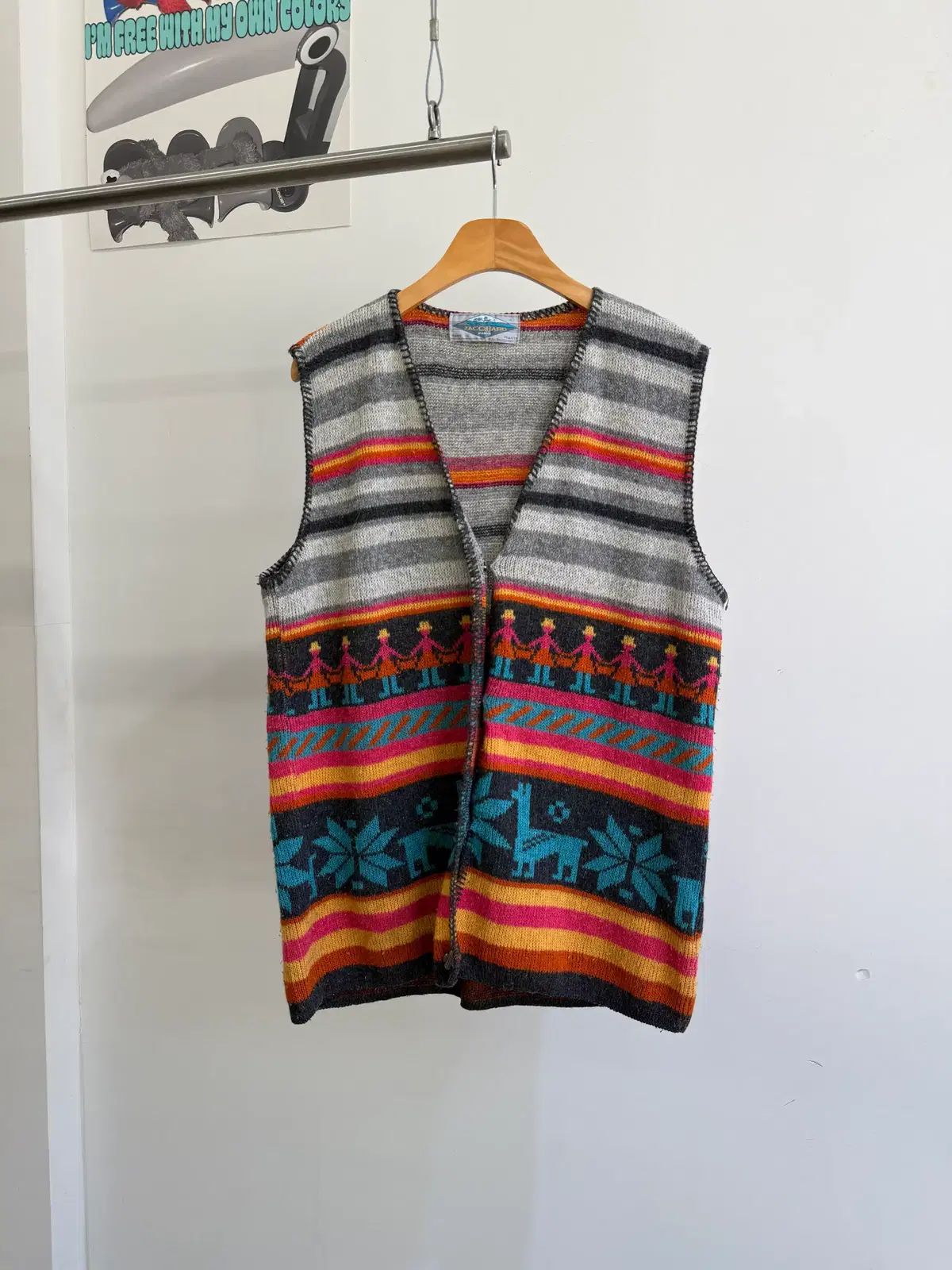 ヴィンテージ JACQUARD (Made in France) ニット ベスト