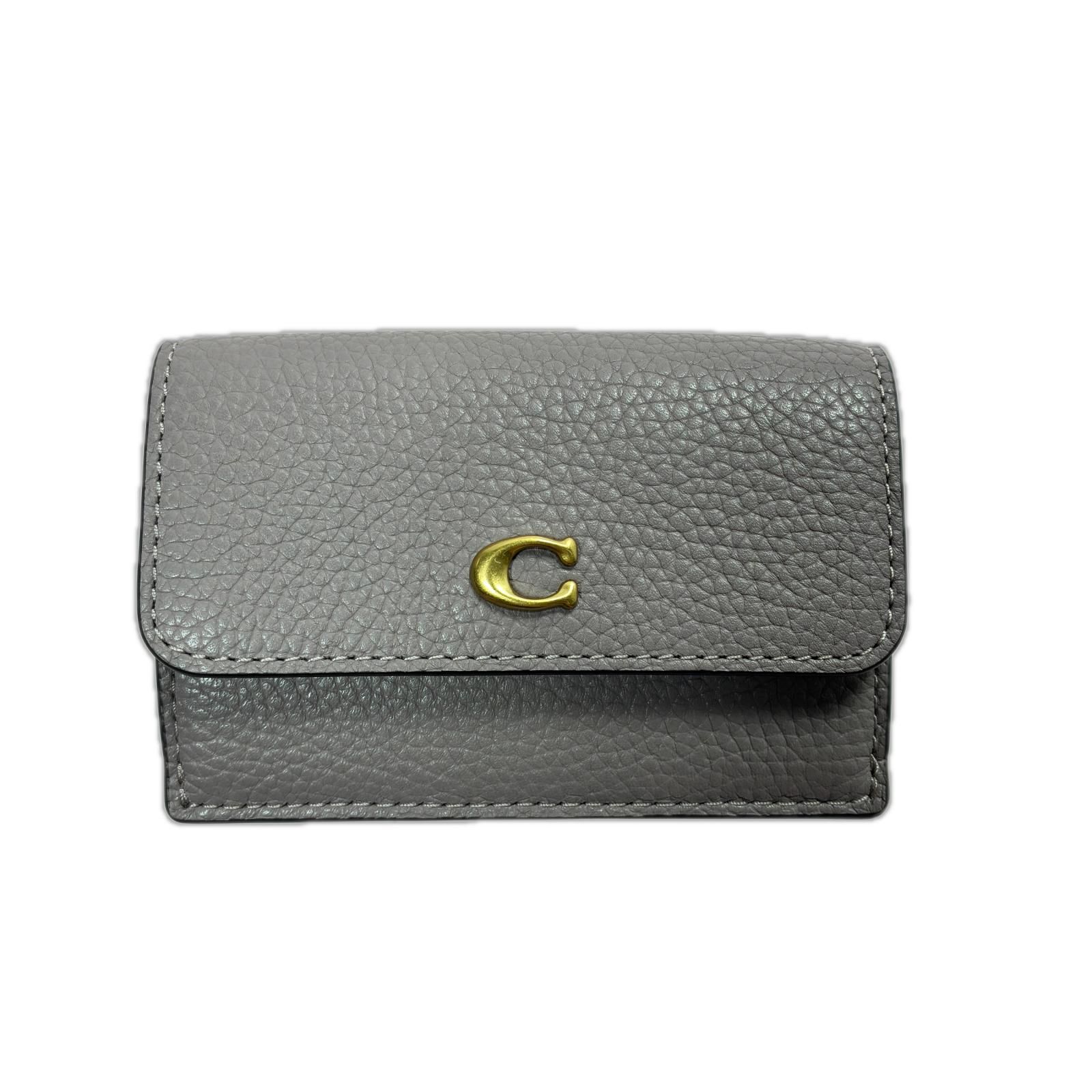 COACH コーチ 3つ折り財布 CM437 バイオレット レディース ゴールド金具