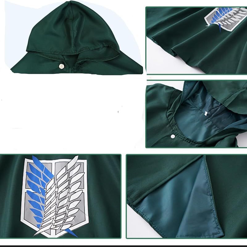 新品 COSSA 進撃の 巨人 マント フード付き 調査兵団 自由の翼 コスチューム ハロウィン cosplay 学園祭 XXL 1 - メルカリ
