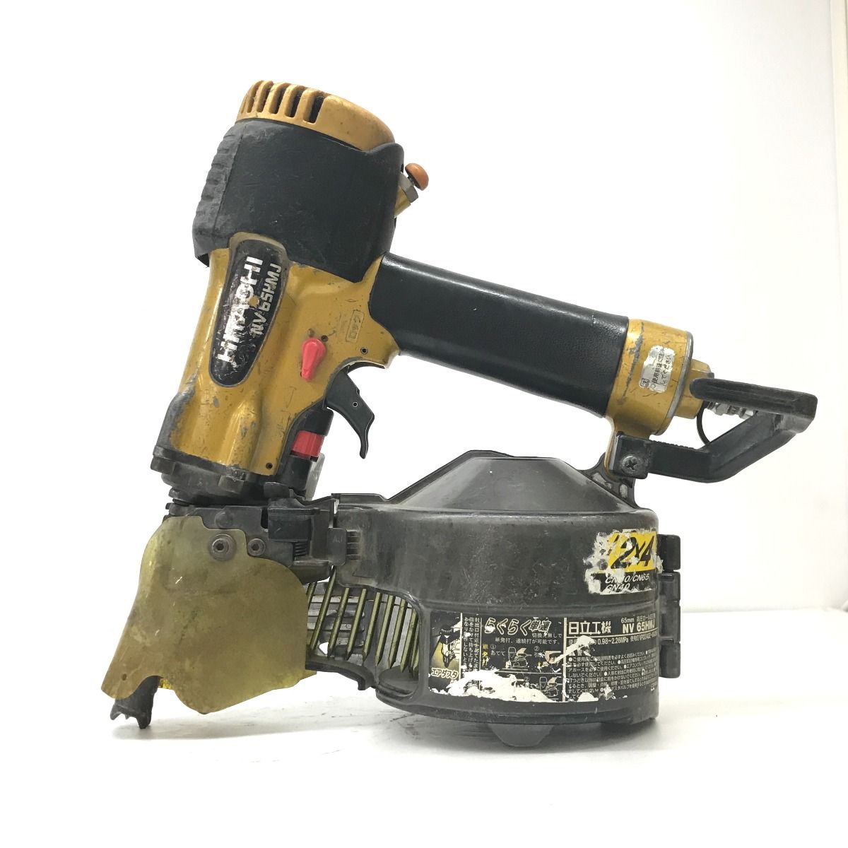 HITACHI 日立 高圧エア釘打ち NV65HMJ ゴールド 傷や汚れあり