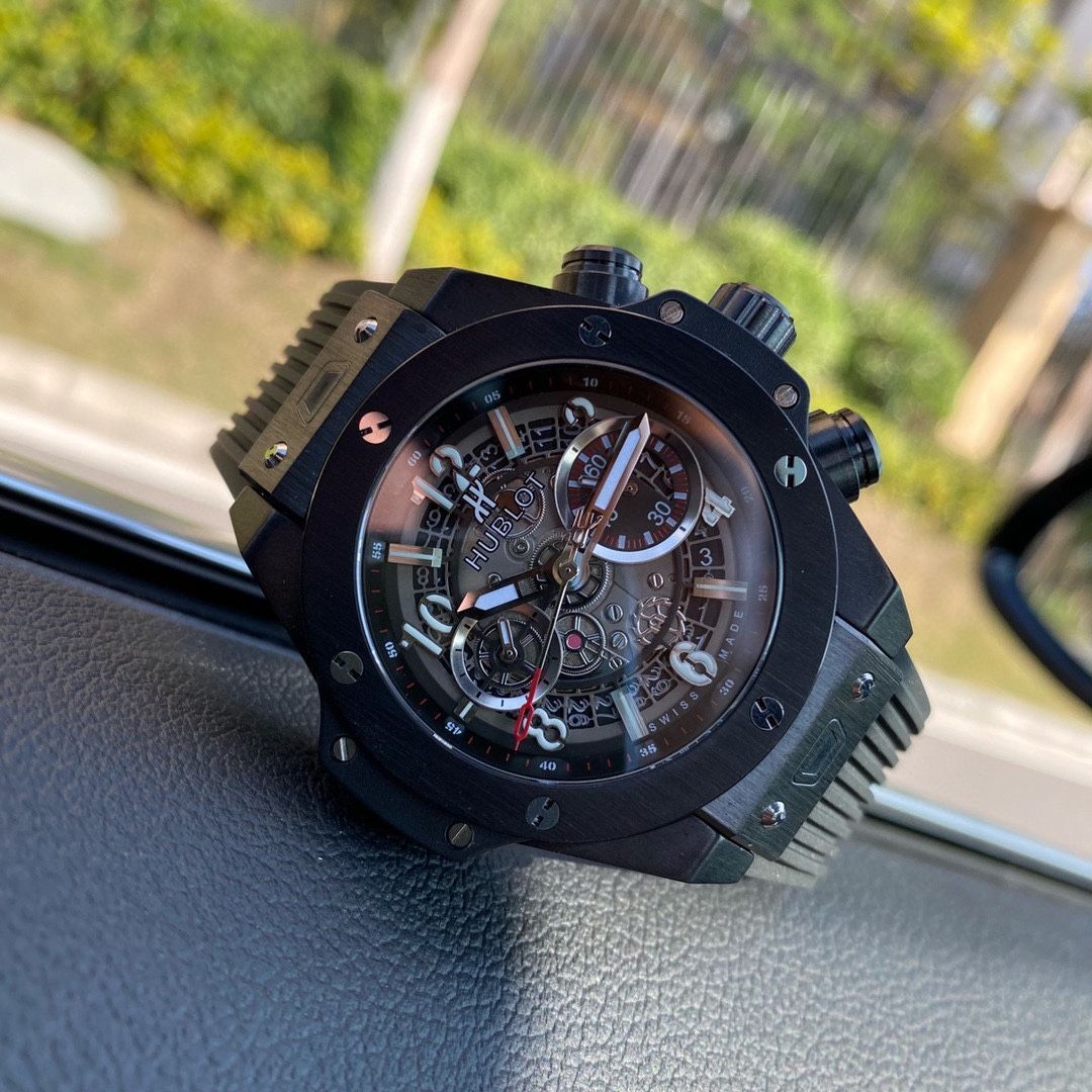 ヒューブロ Hublot? メンズ多機能機械式腕時計 - フルオートマチックムーブメント、316ステンレスケース、天然ゴムバンド｜本日限定特価｜新品未使用 23,429円