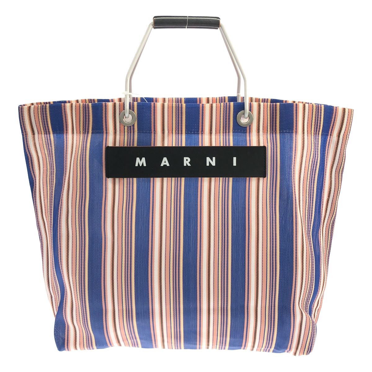 MARNI マルニ フラワーカフェ ストライプメッシュトートバッグ ミックスカラー 11,680円