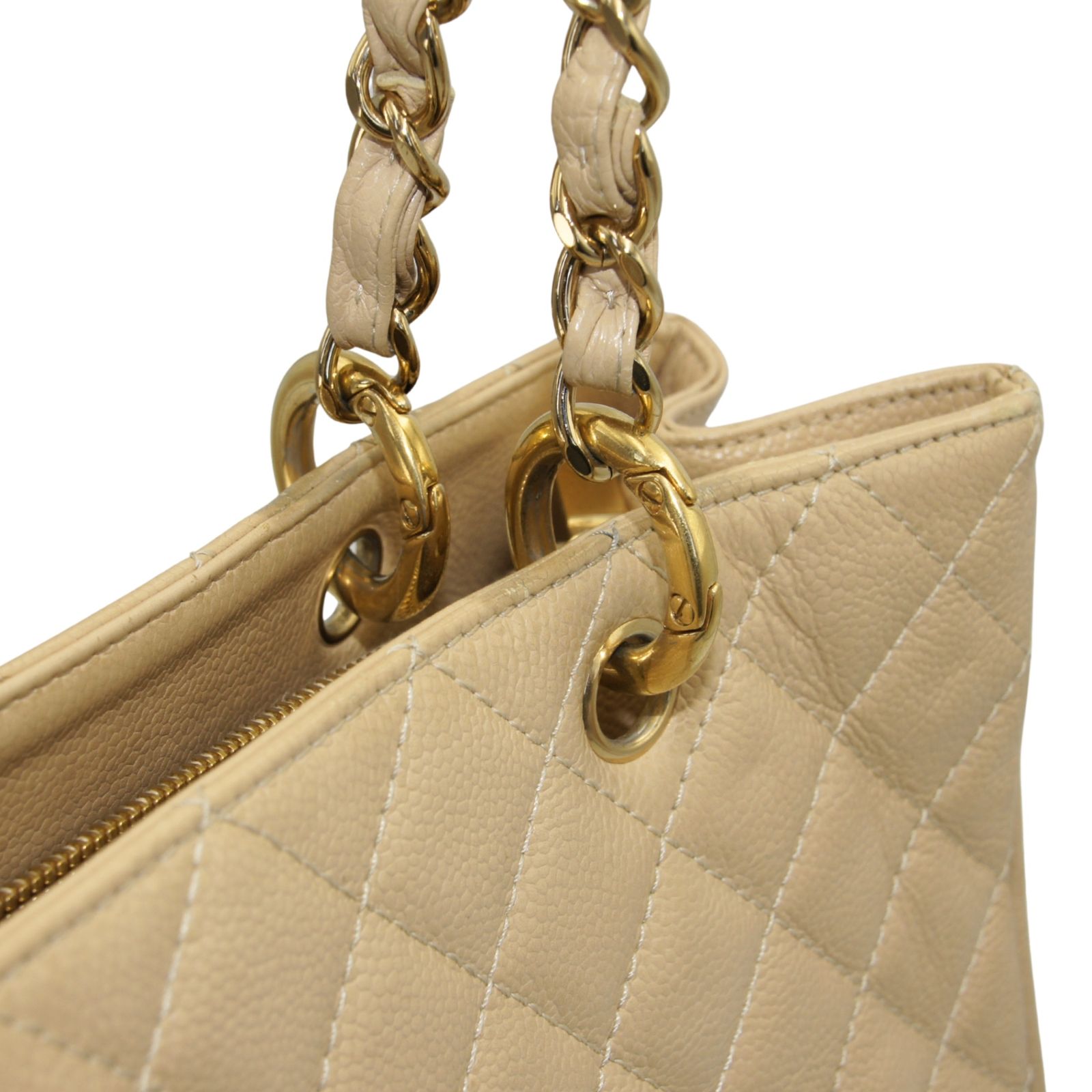 中古】CHANEL シャネル マトラッセ キャビアスキン チェーンショルダー 
