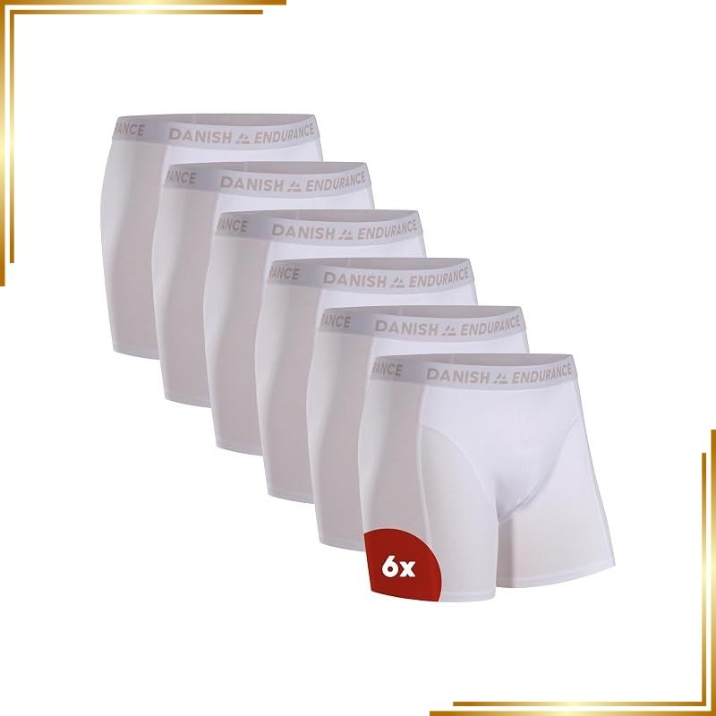 【新品】 [DANISH ENDURANCE] メンズボクサーパンツ コットン 通気性 3組 White XL 6,641円
