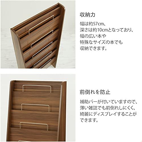 ぼん家具 マガジンラック パンフレットスタンド 本棚 シェルフ 雑誌 カタログ チラシ ホワイトｍａ