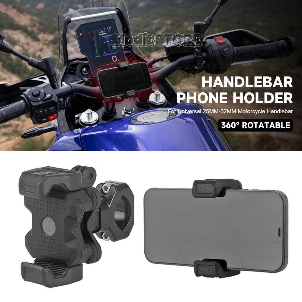 MODIT-HC 汎用バイクハンドルバー GPSスマホホルダー ヤマハテネレ700 モンスター950 F800GS 800MT対応 25〜32mm