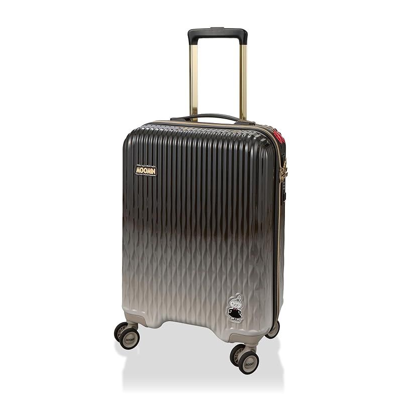【新品】 スーツケース Sサイズ 32L リフレクトチャーム付き カップホルダー付き 2WAYロック ダブルキャスター ジッパータイプ ムーミン HAP2340-48 MC41.モノトーン リトルミイ 0