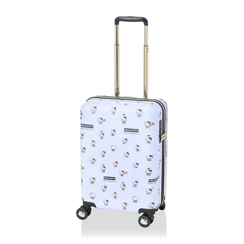 【新品】 スーツケース 機内持ち込み可能 Sサイズ 35L カップホルダー付き ダブルキャスター ダイヤルロック サンリオキャラクターズ HPL2312-49 SA14.ホワイトハート