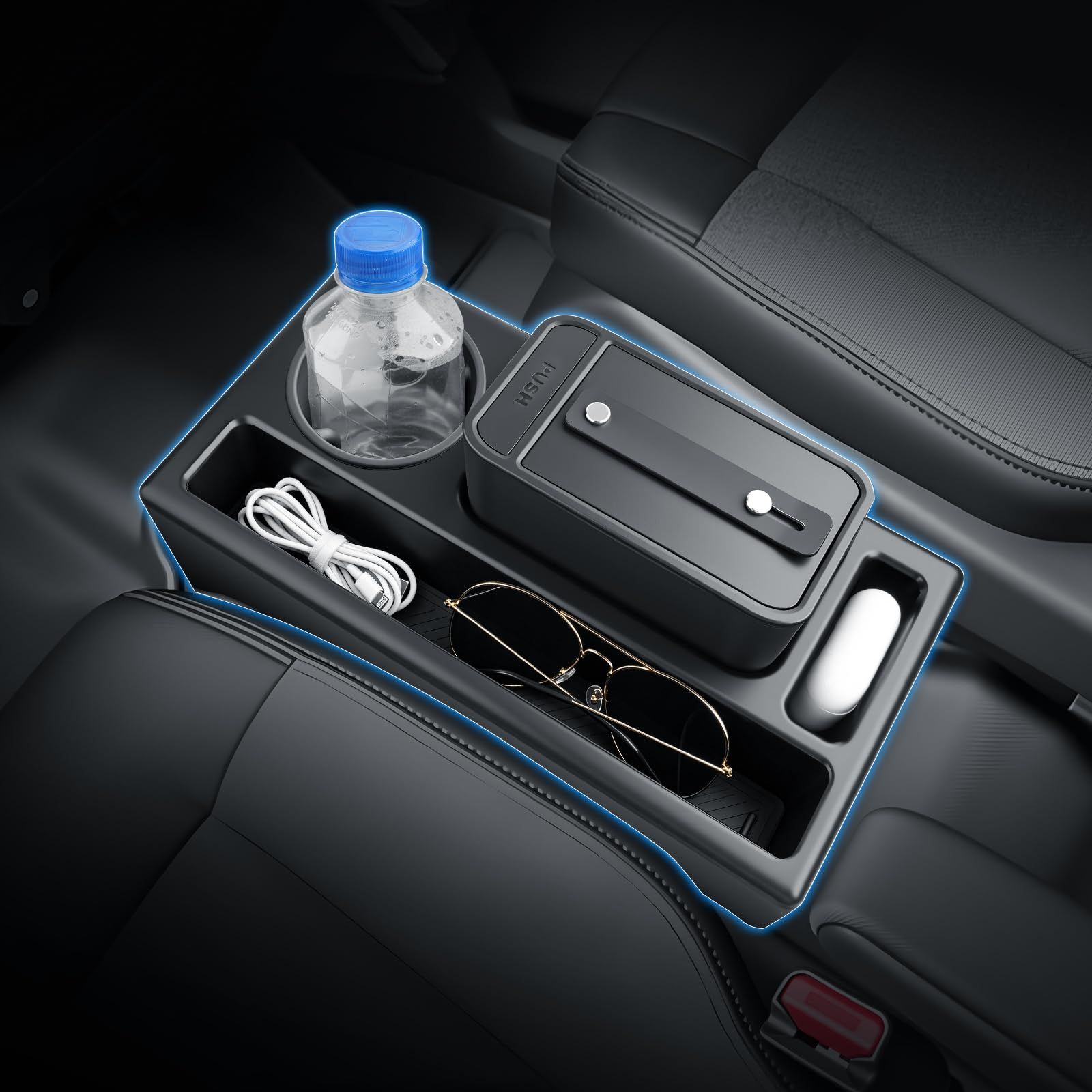 BIBIBO ホンダ 新型 フリード GT系 専用 コンソール ボックス フリード GT ドリンクホルダー ゴミ箱 Freed 3系 アクセサリー | フリード 収納ボックス カスタムパーツ 取付け簡単 モジュール式ゴミ箱付きts