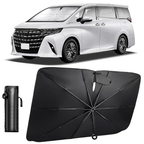 サンシェード 車 フロント 【太バンドで5秒収納・中棒なし内装干渉ゼロ】 車 サンシェード さんしえーど 車フロント 軽自動車 傘型 全車種対応 | 車用サンシェード フロントガラス ひよけシェード 遮光 断熱 カーシェード 車 日除け UVカット 傘型サts