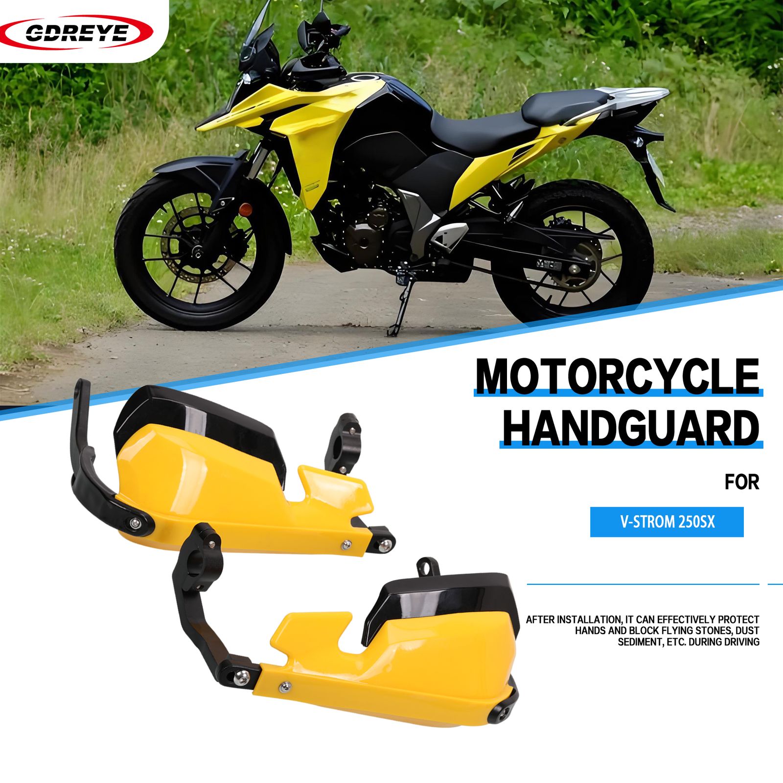 V-Strom 250SX Vストローム250 2023〜2025年式対応 アルミ合金製ハンドガードシールド レバープロテクター