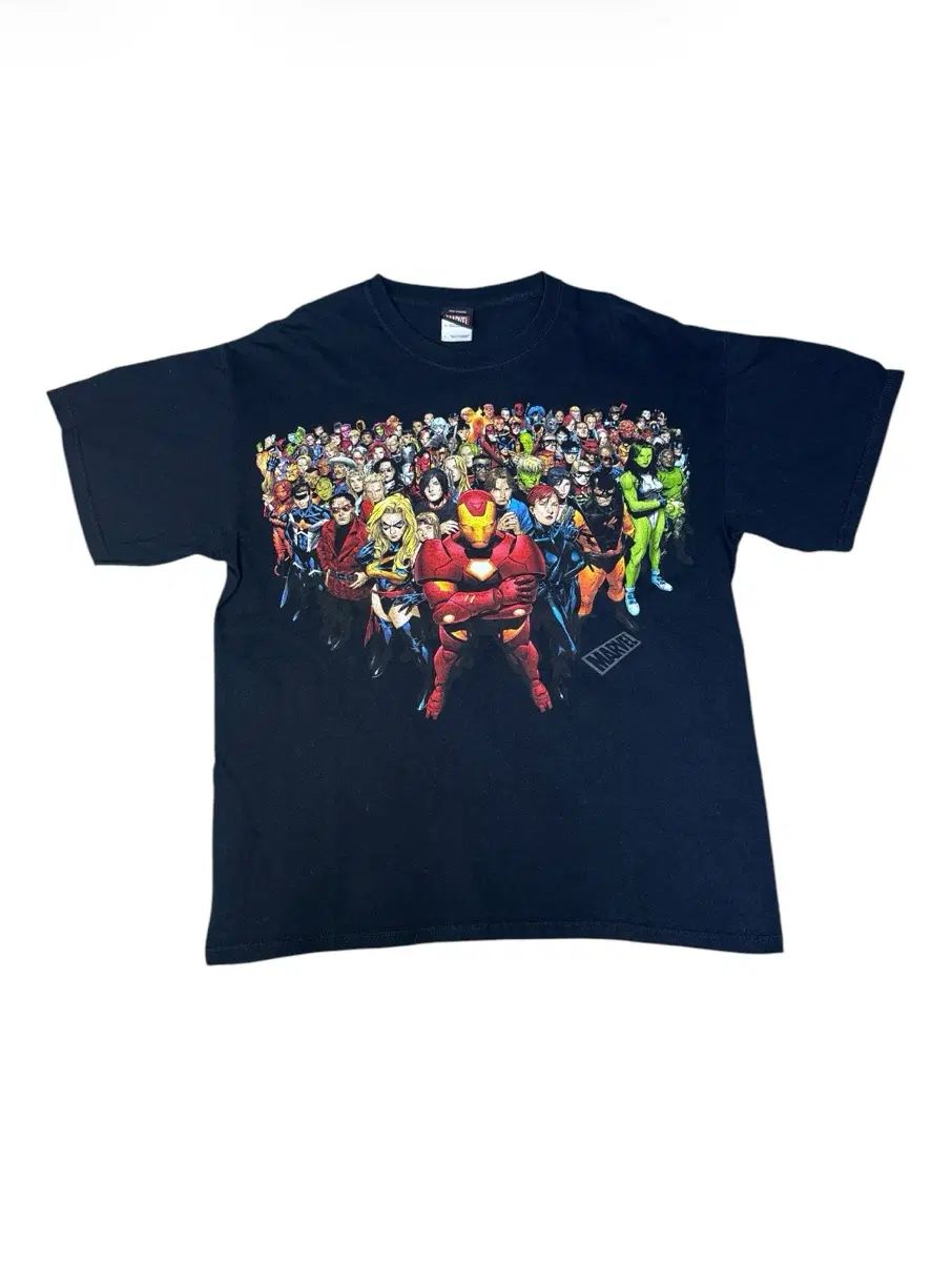 ヴィンテージ 00s マーベル MARVEL キャラクター ラインナップ Tシャツ L