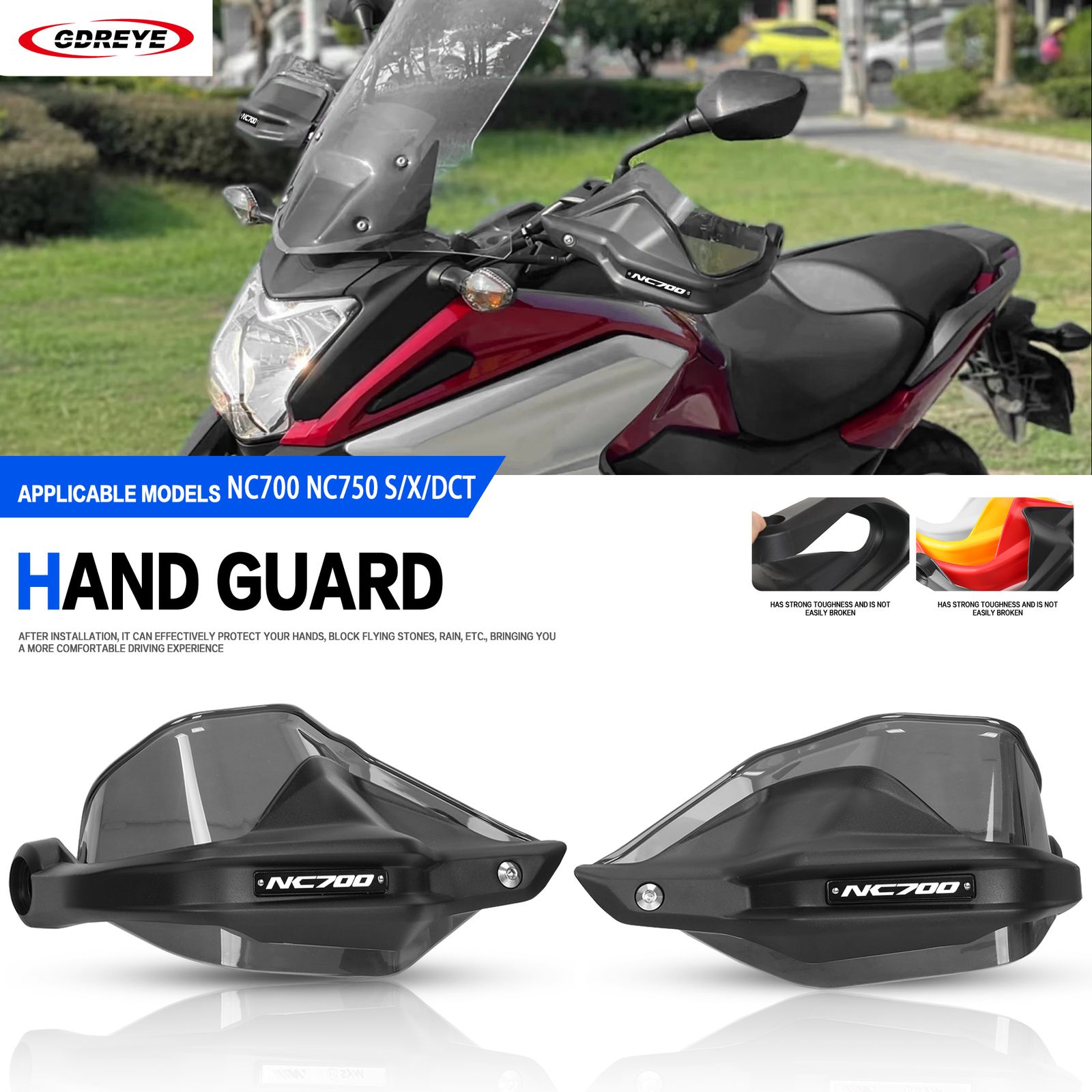 ホンダ NC700X NC750X NC750S DCT対応 ウインドシールドハンドガード 保護カバー