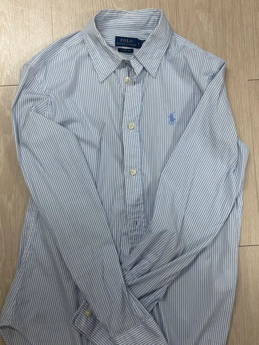 ポロ POLO ブルー ストライプ シャツ 正規品 6,317円