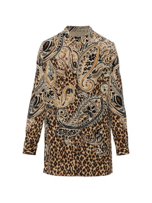 ETRO プリント シルク シャツ 送料無料