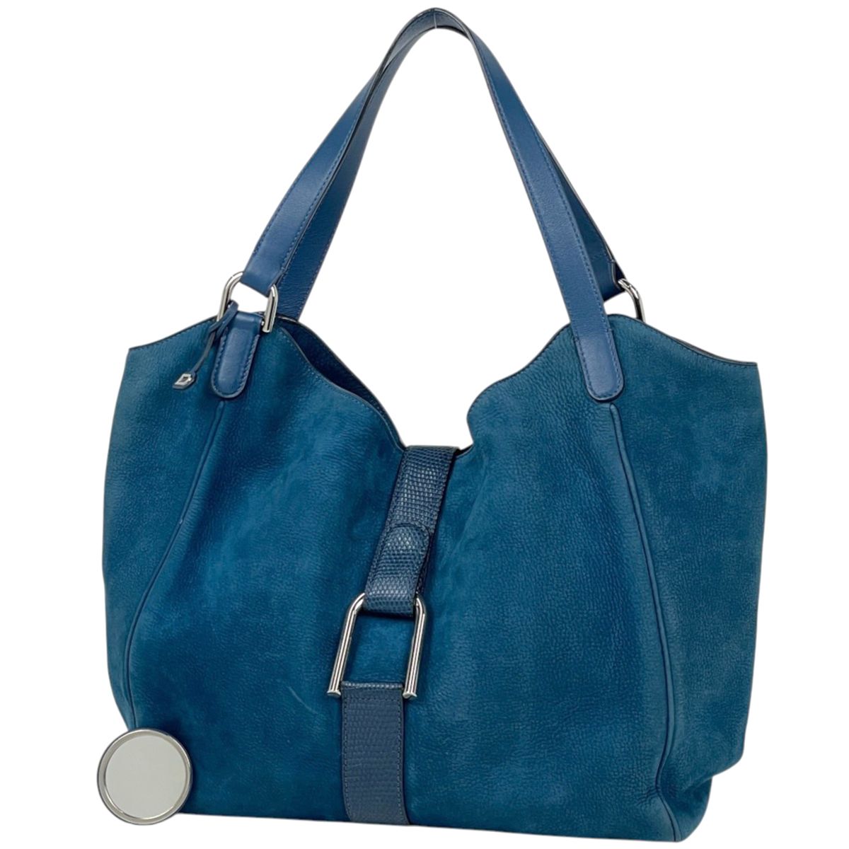 デルヴォー DELVAUX トートバッグ レザー ブルー レディース 【中古】 108,900円